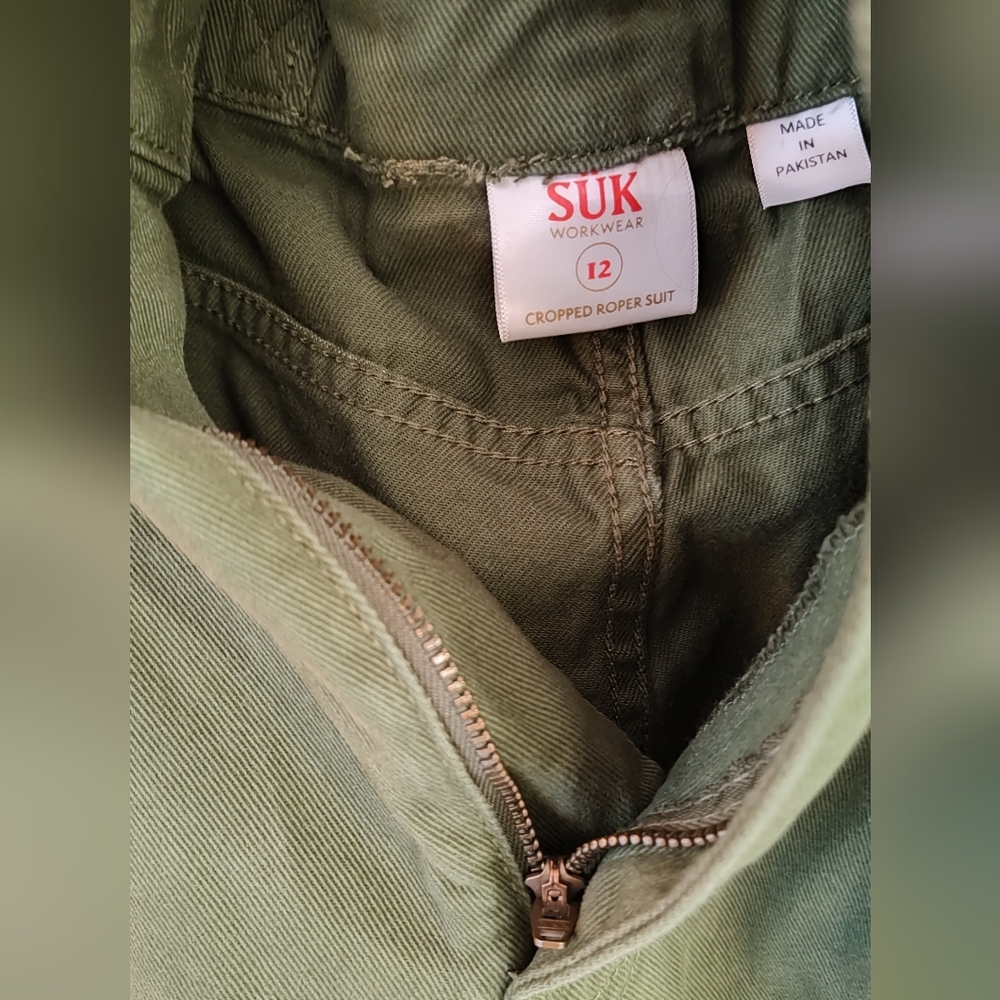 Hunter Green Cropper Roper Suit Romper SÜK Workwear Snap Zip Suk - Picture 7 of 8